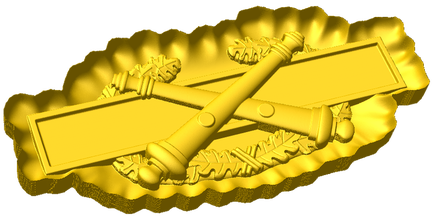 Combat Artillery Badge Style C