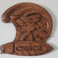 Jessica Surfer Plaque