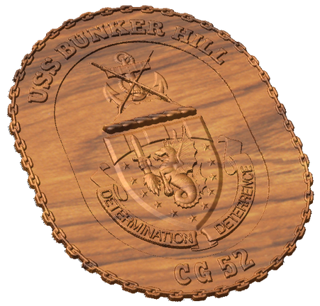 USS Bunker Hill Crest Style A
