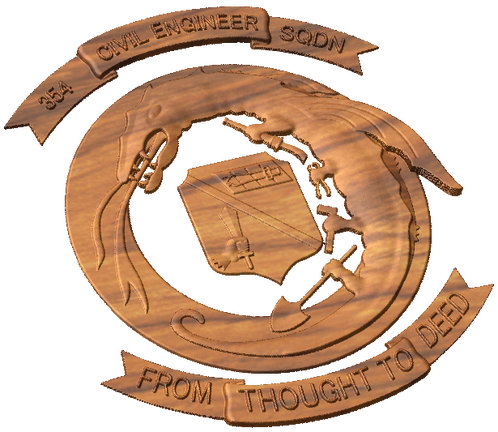 354th Civil Engineering Squadron Crest Style A