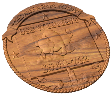USS Wyoming SSBN 742 Crest Style A