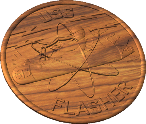  USS Flasher (SSN-613) Crest Style A