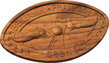 USS Benjamin Franklin SSBN-640 Crest Style A