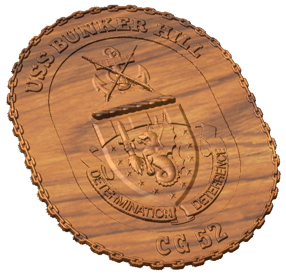USS Bunker Hill Crest Style A