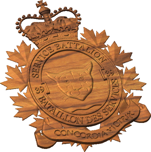 Canadian 39th Service Battalion Crest Style A