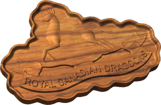 Royal Canadian Dragoons Enlisted Cap Badge Style C