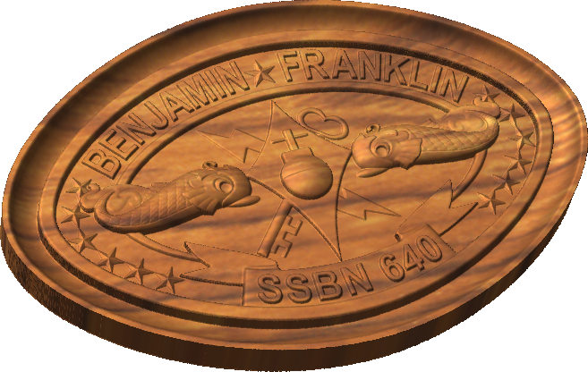 USS Benjamin Franklin SSBN-640 Crest Style B