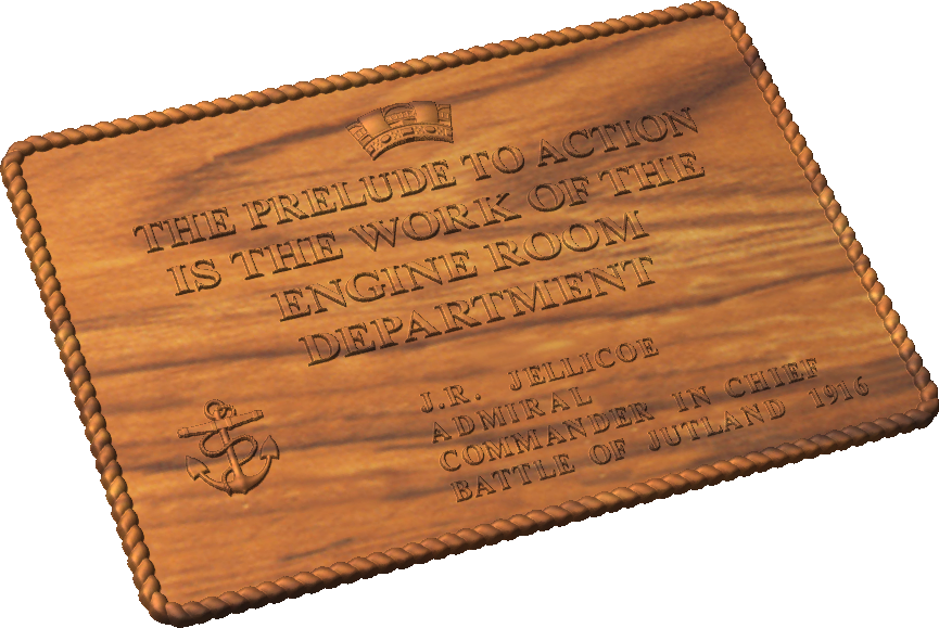 Naval Engine Room Plaque Style A