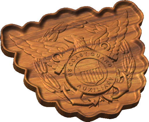 USCG Auxiliary Eagle Hat Emblem Style C