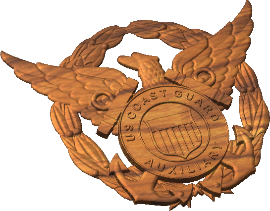 USCG Auxiliary Eagle Hat Emblem Style A